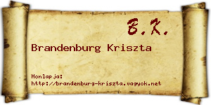 Brandenburg Kriszta névjegykártya